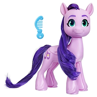 My Little Pony: A New Generation, pack de grands amis du film, poney rose Princess Petals de 20 cm et peigne