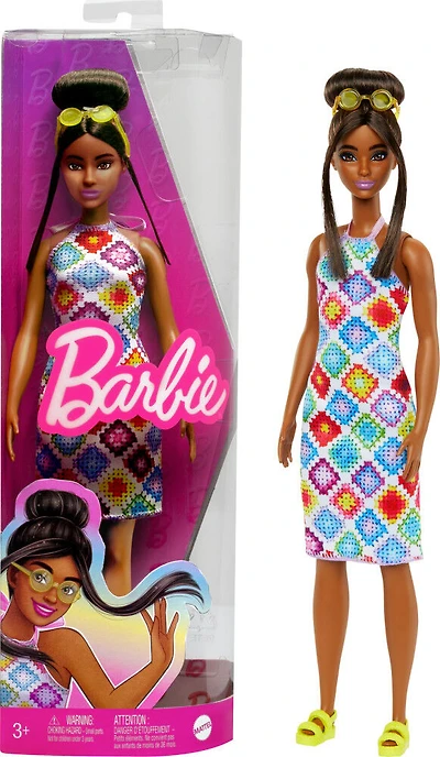 Barbie-Barbie Fashionistas 210-Poupée bun et robe crochet dos nu