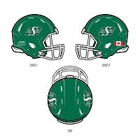 Réplique du mini casque desSaskatchewan Roughriders de la LCF