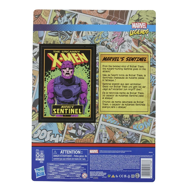 Hasbro Marvel Legends Series Retro 375 Collection, figurine Marvel's Sentinel échelle 9,5 cm, avec 3 accessoires