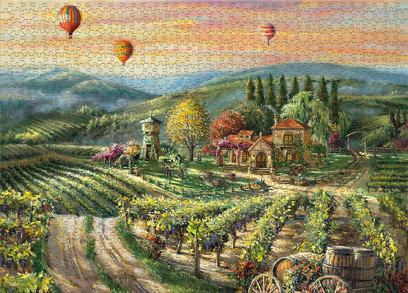 Thomas Kinkade - Peaceful Valley Vineyard - 1000 Piece Puzzle