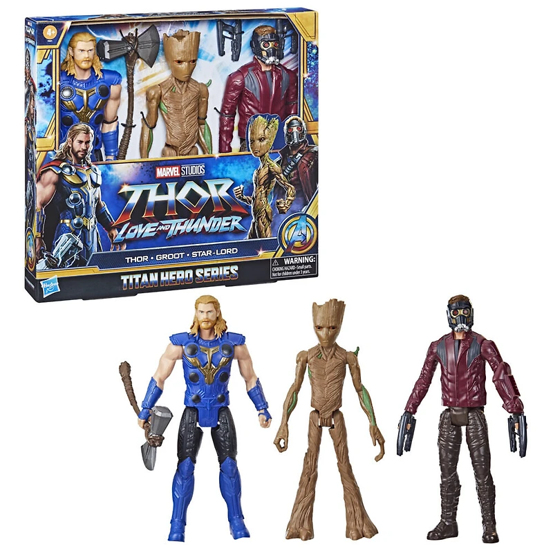 Marvel Avengers Titan Hero Series Thor Groot Star-Lord Toys, 12-Inch-Scale Thor: Love and Thunder Figure