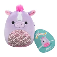 Squishmallows 5" - Quayn l'hippocampe violet avec le ventre en écailles
