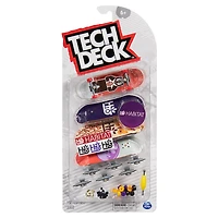 Tech Deck, Coffret de 4 fingerboards Ultra DLX, Skateboards Habitat, Mini skateboards personnalisables à collectionner
