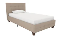 Lit rembourré Rose Jumeau Lit  de DHP- tan