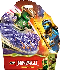 LEGO NINJAGO Nya contre la Toupie du Monstre de la Mutation, Jouet de Combat, Ensemble de Jeu avec 2 Figurines 71849