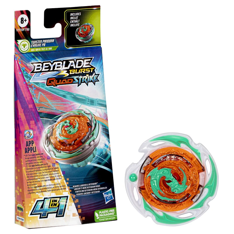 Beyblade Burst QuadStrike Single Pack Twister Pandora Evasive P8
