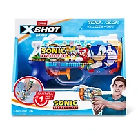 XSHOT Fast-Fill Skins Nano Sonic The Hedgehog Pistolet à Eau de ZURU