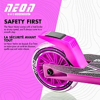 Neon Vector Kids Folding Scooter Pink