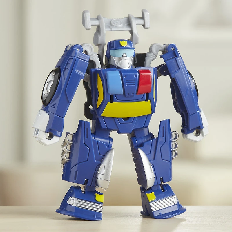 Playskool Heroes Transformers Rescue Bots Academy, figurine convertible de Chase le robot policier