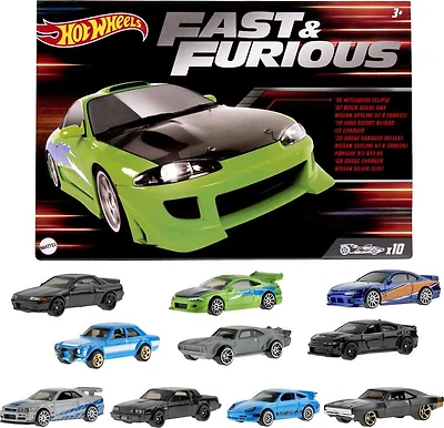 Hot Wheels-10Véhicules FastetFurious-Coffret