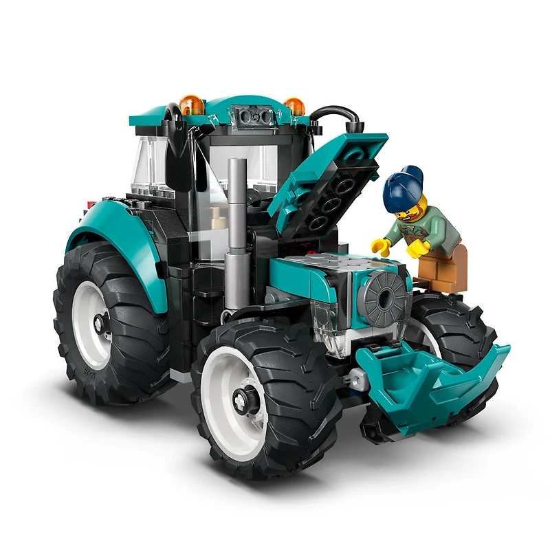 LEGO City Le tracteur - Ensemble de construction avec Fermier sur le Thème de la Ferme - Cadeau pour les 6 ans et plus - 60498
