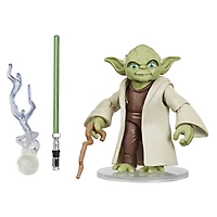Star Wars Galaxy of Adventures Yoda Toy 5-inch Scale Action Figure with Fun Lightsaber Accessory Feature