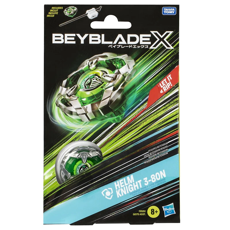 Beyblade X Helm Knight 3-80N Starter Pack Top and Launcher