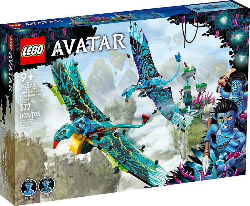 LEGO Avatar Jake and Neytiri's First Banshee Flight 75572 Building Toy Set (572 Pcs)