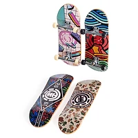 Tech Deck, Coffret de 4 fingerboards Ultra DLX Fingerboard, Element Skateboards, Mini-skateboards à collectionner et personnaliser