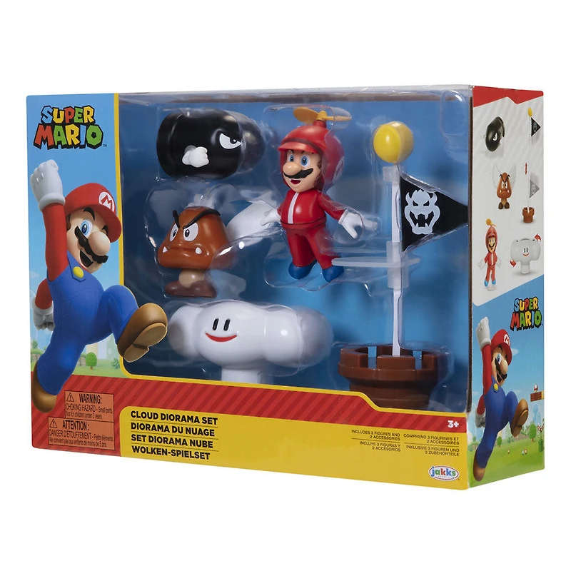 Nintendo Super Mario 2,5 pouces - Ensemble Diorama Nuage