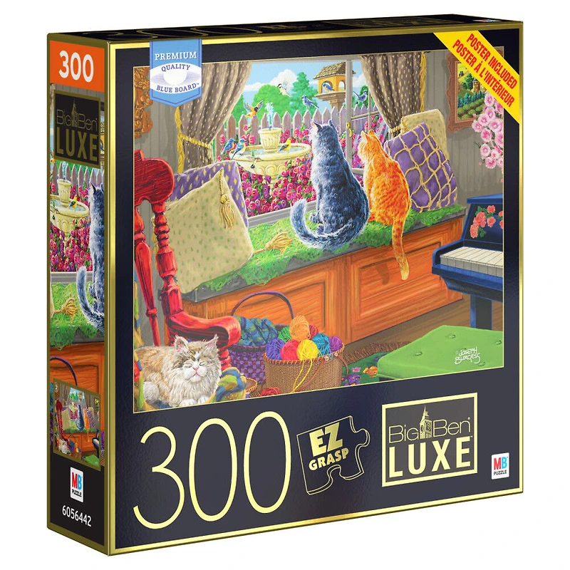 Puzzle Big Ben Luxe de 300 pièces, Point de vue du chaton