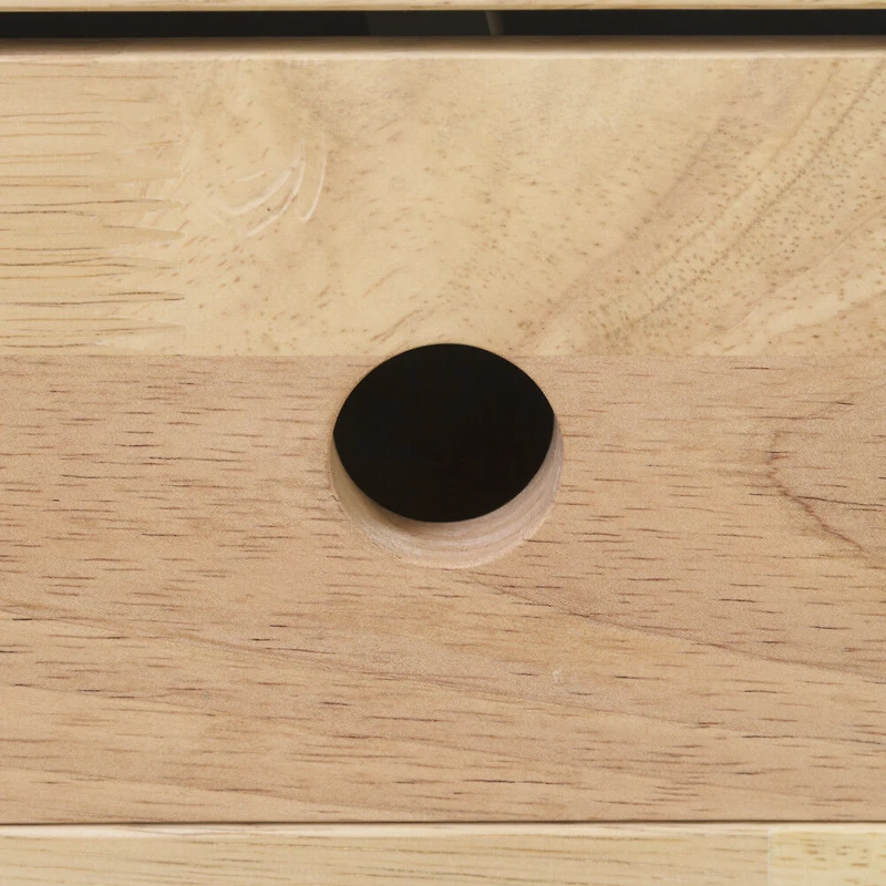 Sweedi Table de chevet 1 tiroir en bois massif Bois naturel