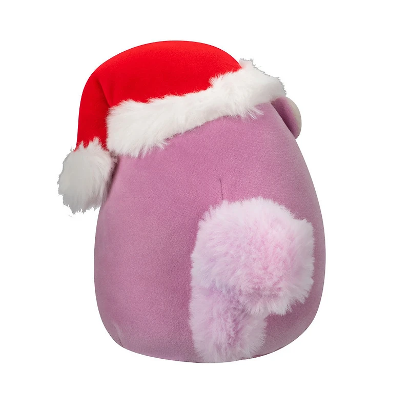 Squishmallows 5" - Allina l'écureuil des prunes avec le chapeau du Père Noël