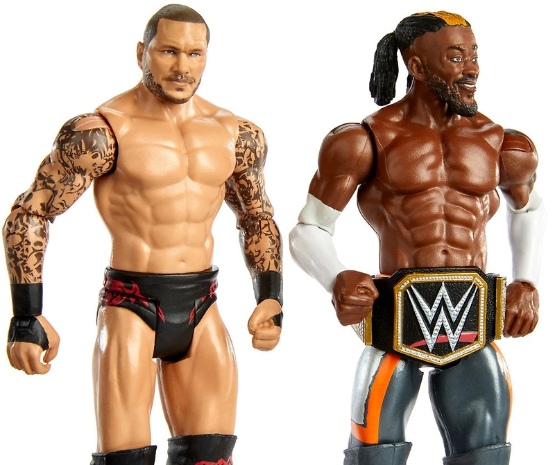 Coffret Combat WWE avec 2 figurines articulées de 15 cm (6 po) et tenues de ring