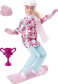 Barbie-Poupée Barbie Snowboardeuse, tenue et accessoires