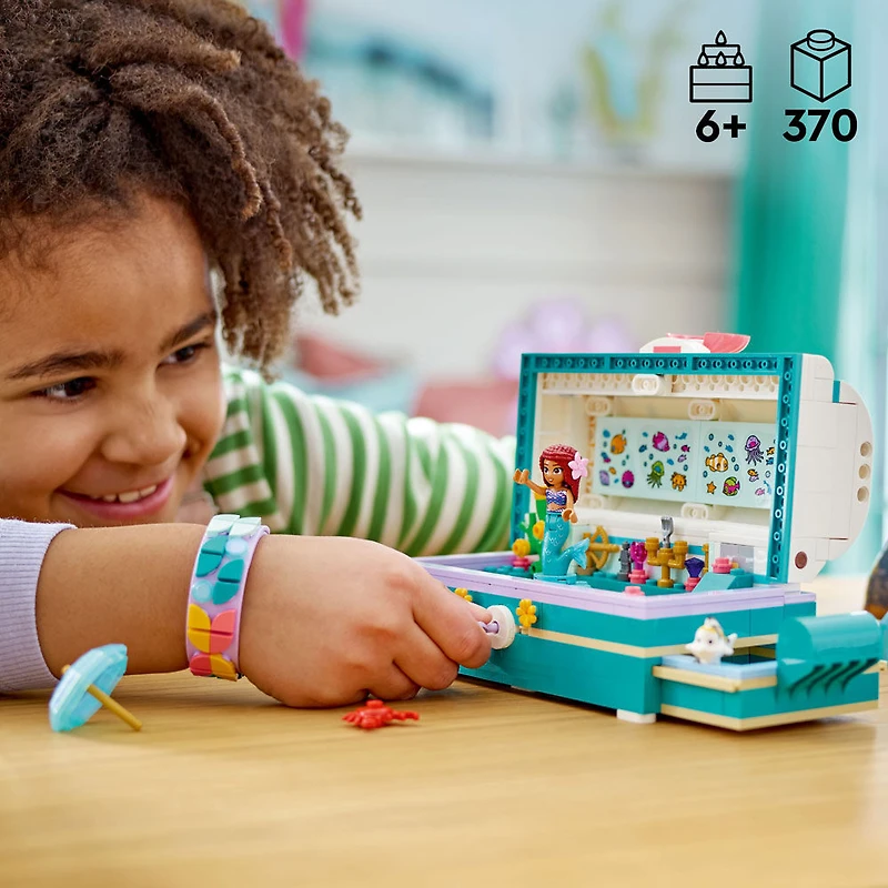 LEGO  Disney Le coffre au trésor d'Ariel 43229 Ensemble de jeu de construction (370 pièces)