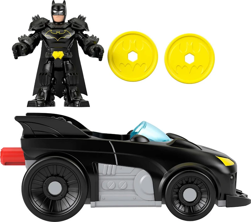 Imaginext-Batmobile Metal Force DC Super Friends-Véhicule et figurine