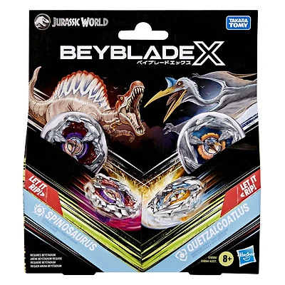Collaboration Beyblade X Jurassic World Spinosaurus contre Quetzalcoatlus, multipack