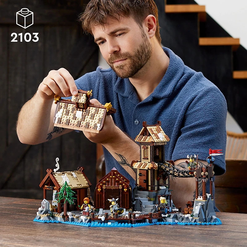 LEGO Ideas Le village viking 21343 Ensemble de construction pour adultes (2 103 pièces)