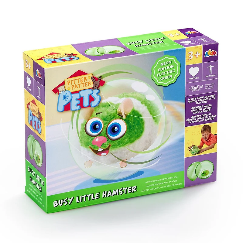 Pitter Patter Pets Busy Little Hamster Neon - - English Edition