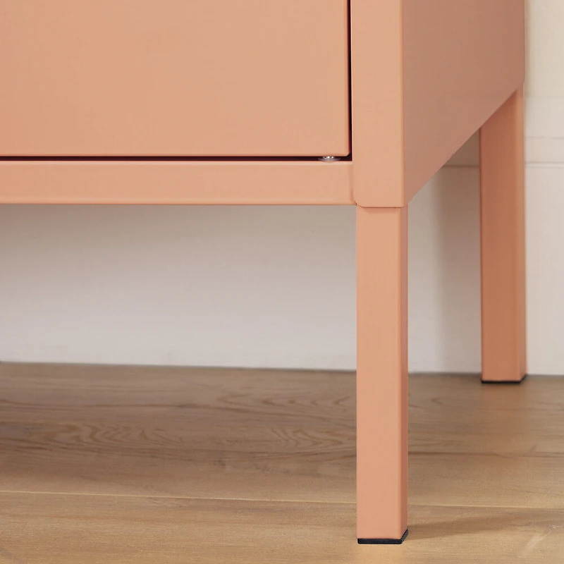 Crea Meuble de rangement avec 2 portes en métal Orange