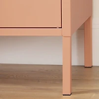 Crea Meuble de rangement avec 2 portes en métal Orange