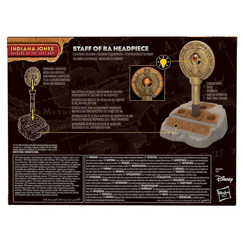 Indiana Jones and the Raiders of the Lost Ark Adventure Series Staff of Ra Headpiece, Light FX, Indiana Jones Costume