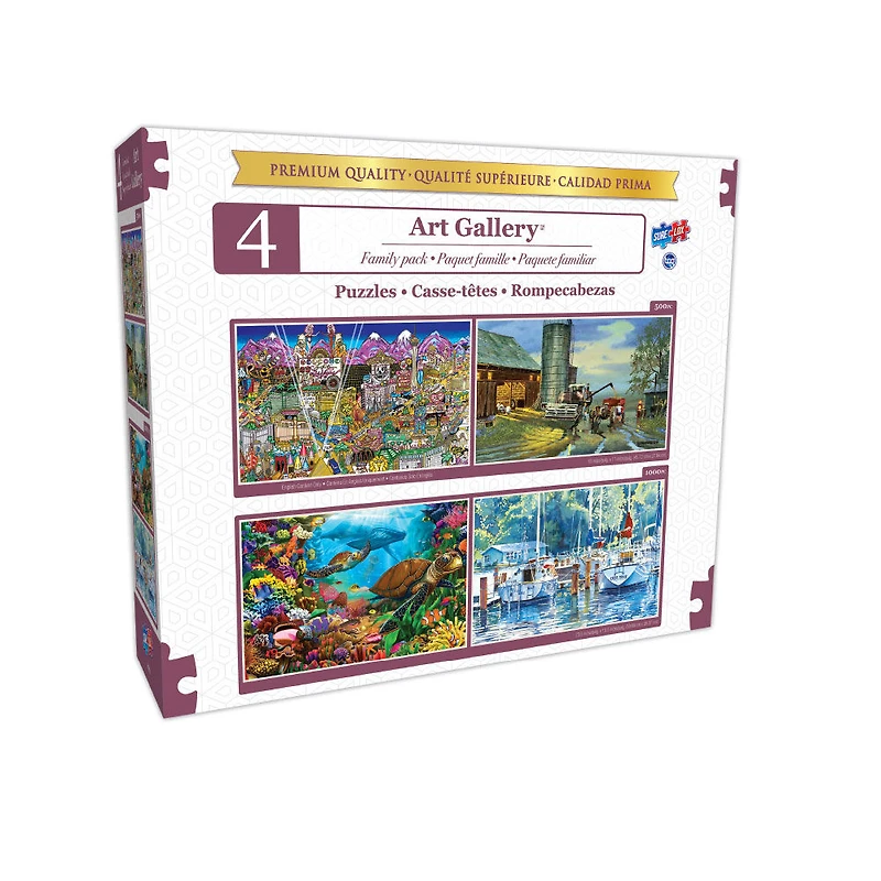 4 In 1 Art Gallery Puzzle Assortment