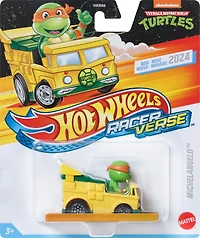 Hot Wheels RacerVerse Die-Cast Vehicle with Michaelangelo Driver