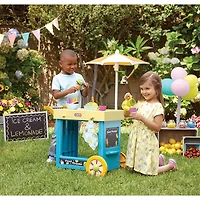 Kiosque 2 en 1 de citronnades et glaces Little Tikes avec 25 accessoires et tableau