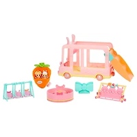 BABY BORN Surprise Bus Playset with 2 exclusive twin mini babes/ 6-in-1 playground on the go for all your BABY BORN Surprise collectible pets and babies/ can fit 20+ BABY BORN Surprise Mini Babies