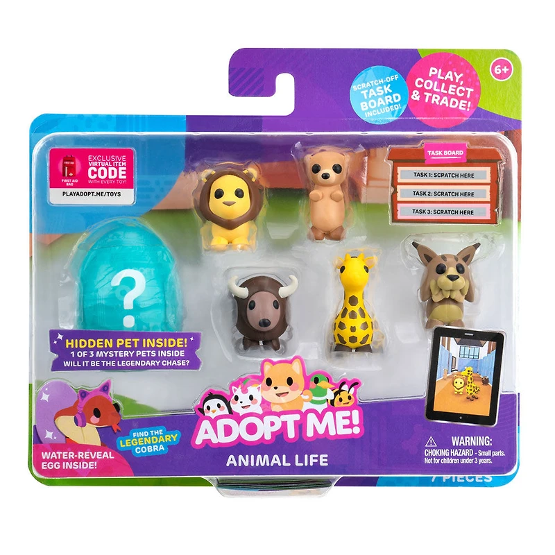 Adopt Me - Pack de 6 animaux de compagnie - Vie animale - W2