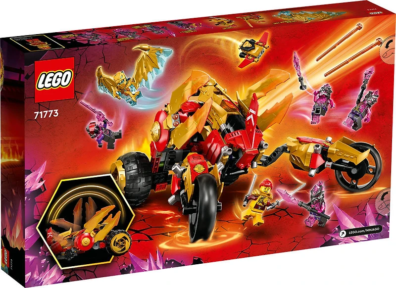 LEGO NINJAGO Le véhicule d'assaut dragon d'or de Kai 71773 Ensemble de construction (624 pièces)