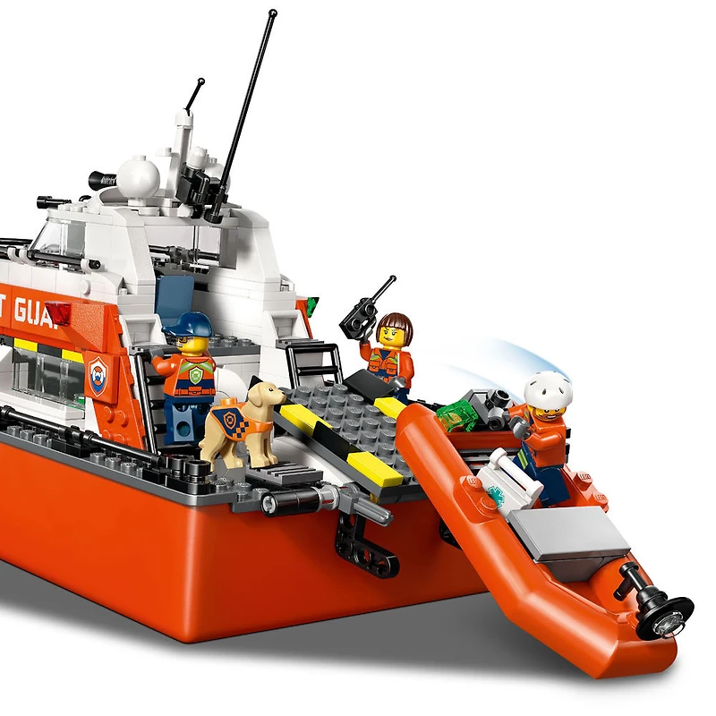 LEGO City Coast Guard Rescue Boat & Helicopter Building Toys for Kids, Ages 7+ - 60504