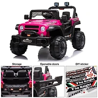 Voltz Toys Jeep with Remote, Rose Red