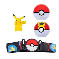 Pokémon - Ensemble de ceinture Clip 'N Go - Pikachu + Poké Ball et Bis Ball (Repeat Ball)