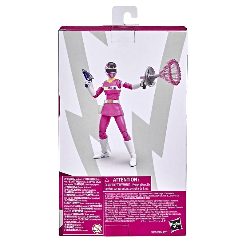 Power Rangers Lightning Collection, In Space Ranger rose, figurine articulée premium de 15 cm de collection