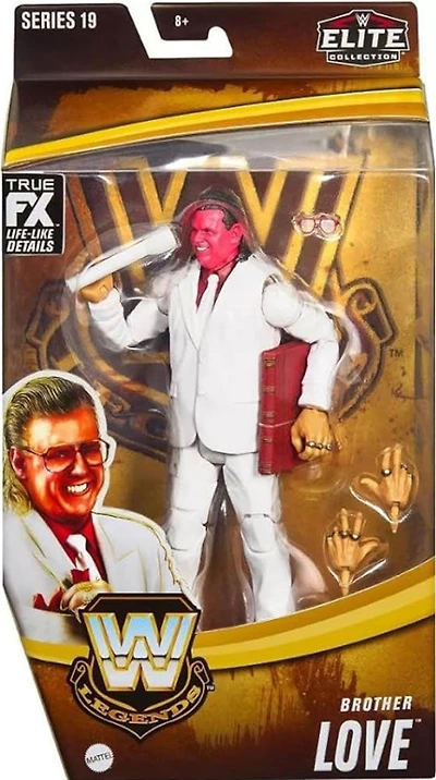 WWE Elite Collection Brother Love Wrestling Action Figure Legends Mattel Series 19
