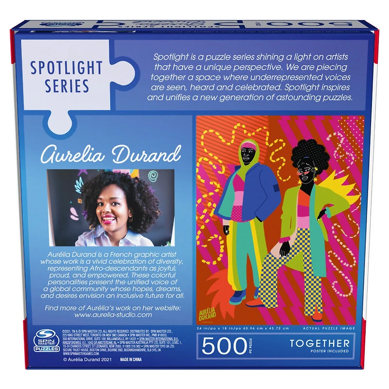 Puzzle 500 pièces, série Artist Spotlight Aurelia Durand, Together, par Spin Master Puzzles - Édition anglaise