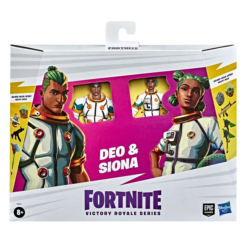 Fortnite Victory Royale Series, pack Battle Royale, figurines de collection articulée Deo et Siona - Notre exclusivité