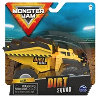 Monster Jam, Monster truck Axel Dirt Squad Dump Truck officiel avec pièces mobiles