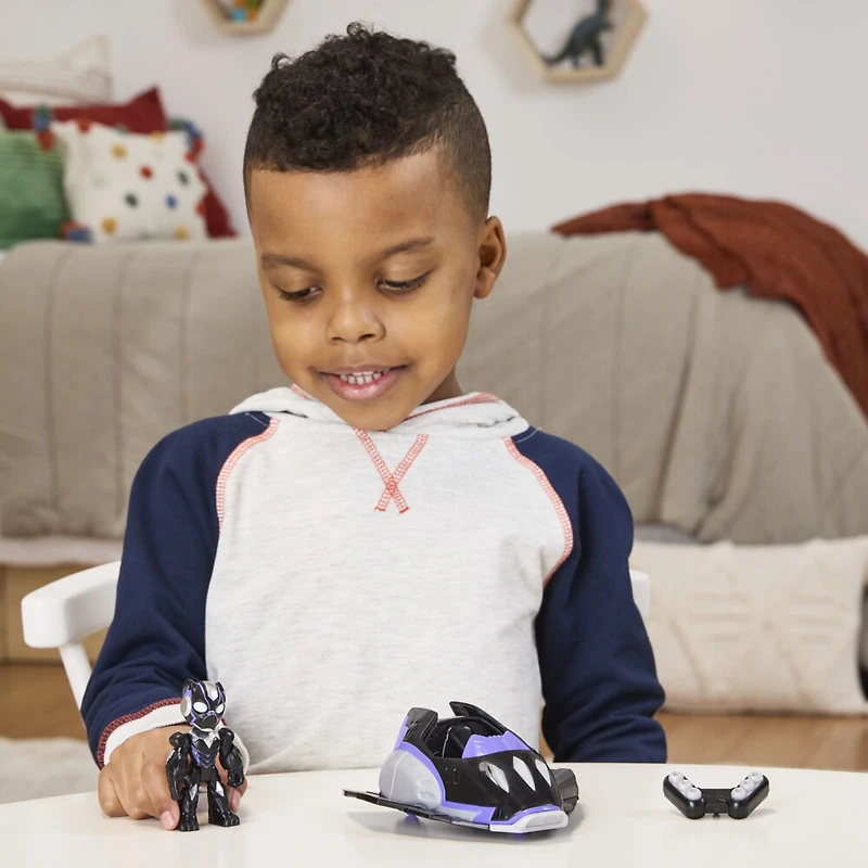 Marvel Iron Man and his Awesome Friends, figurine Black Panther avec avion