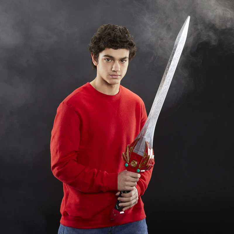 Power Rangers Lightning Collection, Épée de pouvoir du Ranger Rouge Mighty Morphin, article de cosplay premium de collection Jason Mighty Morphin Power Rangers Rocky
